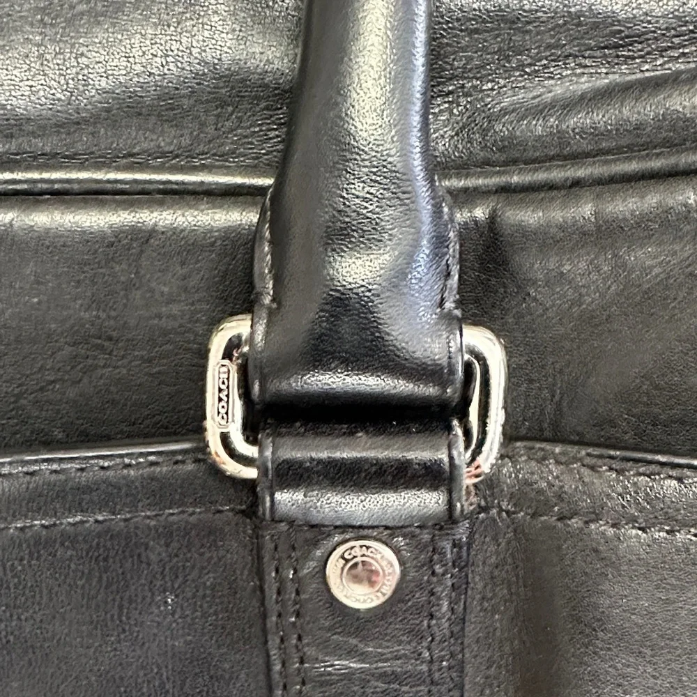 Coach Black Leather Men's Bag